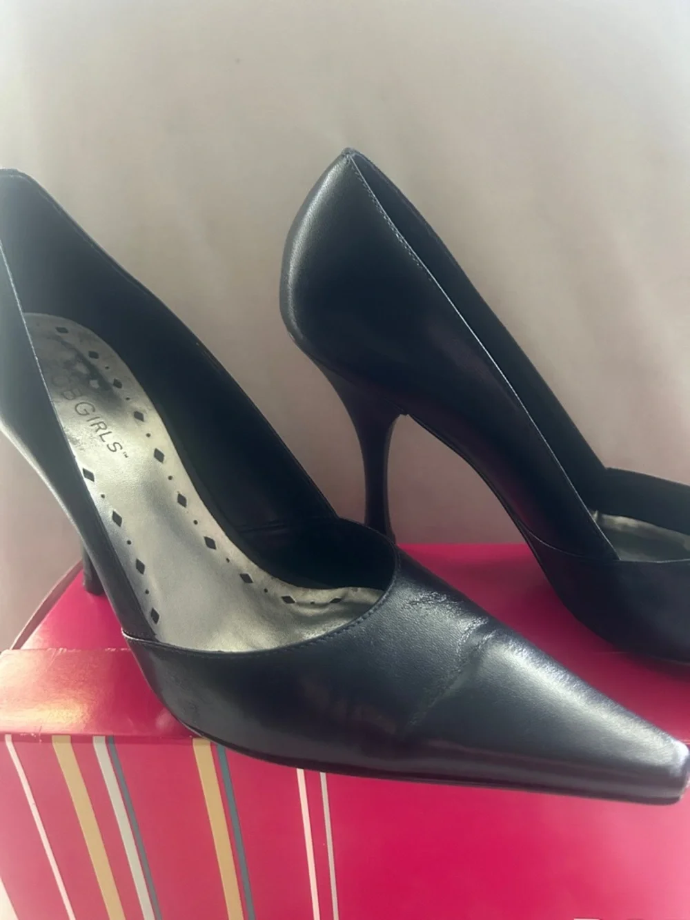 BCBGirls Black Pointed-Toe Stiletto Pumps - Picture 2 of 7